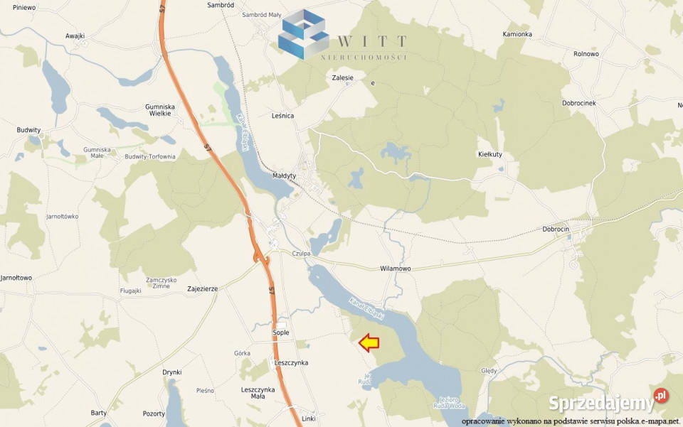 sprzedaży działki 1965m Sople