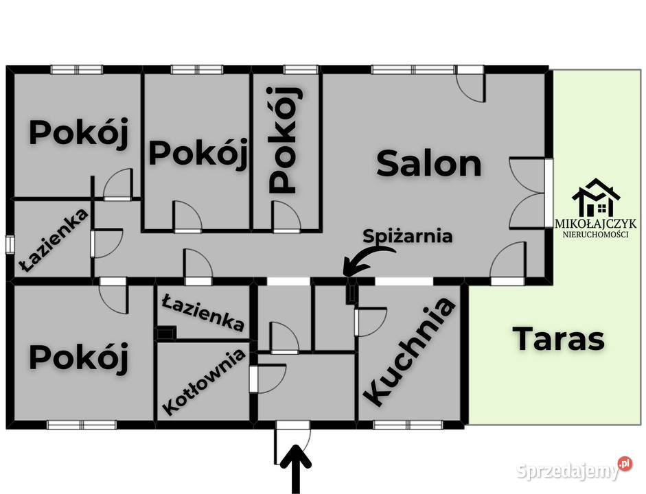 Dom wolnostojący do wykończenia Dąbrowa 128 m2 surowy otwarty Bartoszyce sprzedam