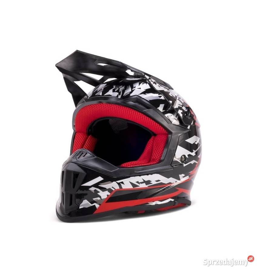 Kask crossowy NEX Racing Kids czarnoczerwony M Kaski Reda sprzedam