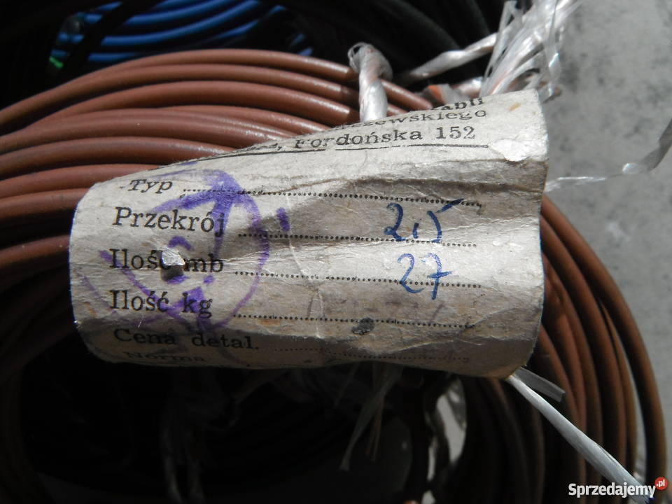Przewód LgY 1 x 25 mm2 750V różne kolory nie