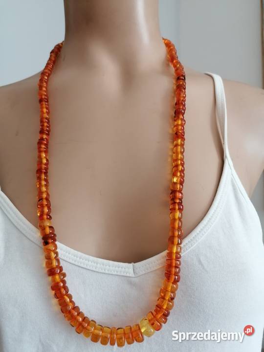 Naszyjnik Bursztyn Vintage Rękodzieło Białystok