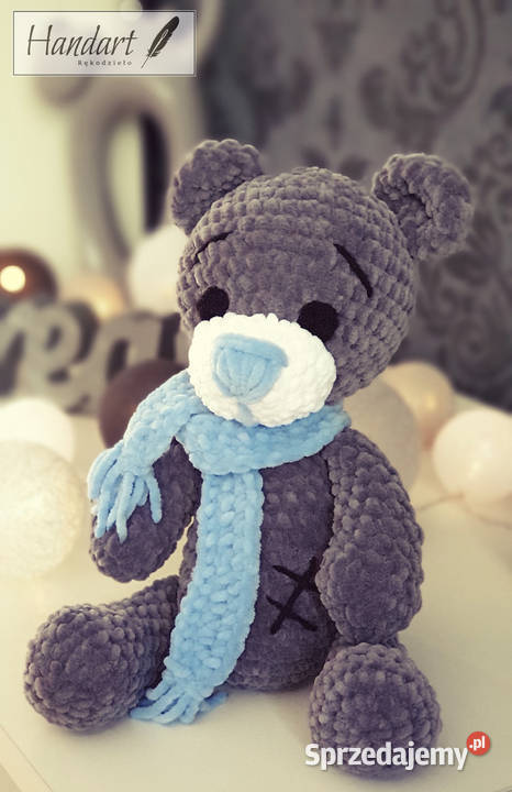 Miś Przytulanka na szydełku amigurumi HANDART wielkopolskie Krotoszyn