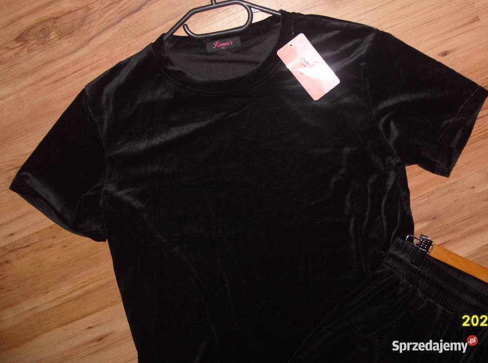 Świetny wygodny welurowy dres ROMEES r LXL Odzież damska