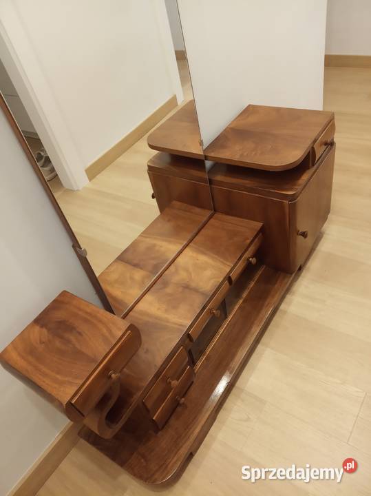 Drewniana toaletka z lustrem w stylu Art Deco mazowieckie Warszawa