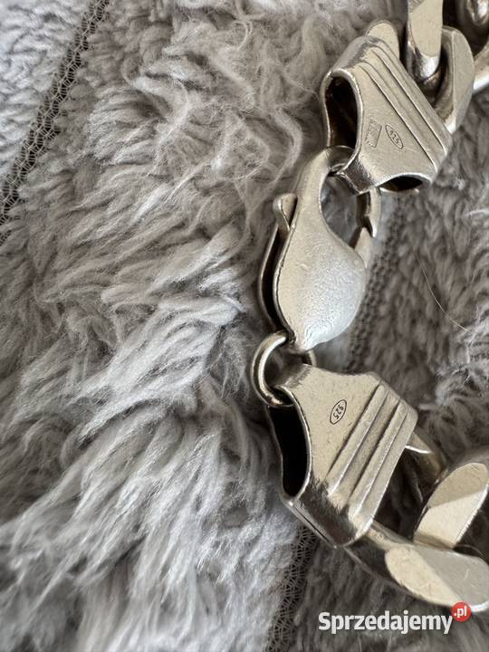 Srebrny łańcuch 925 bransoletka pancerka Piekielnik