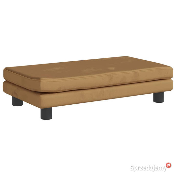 Sofa dziecięca z podnóżkiem brązowa 100x50x30 Warszawa