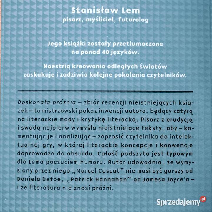 Stanisław Lem Doskonała Próżnia