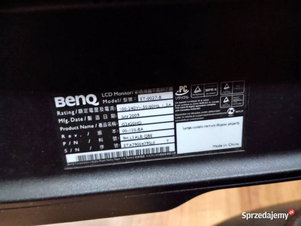 Monitor komputera Benq wielkopolskie Poznań