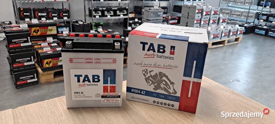 Akumulator motocyklowy TAB YB14A2 12V 14Ah 135A warmińsko-mazurskie