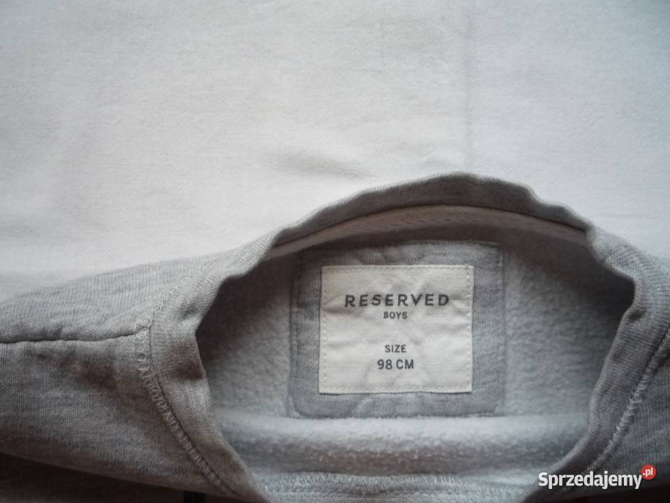 Reserved r 98 Bluza Ciepła bawełna jasno szara w chłopiec