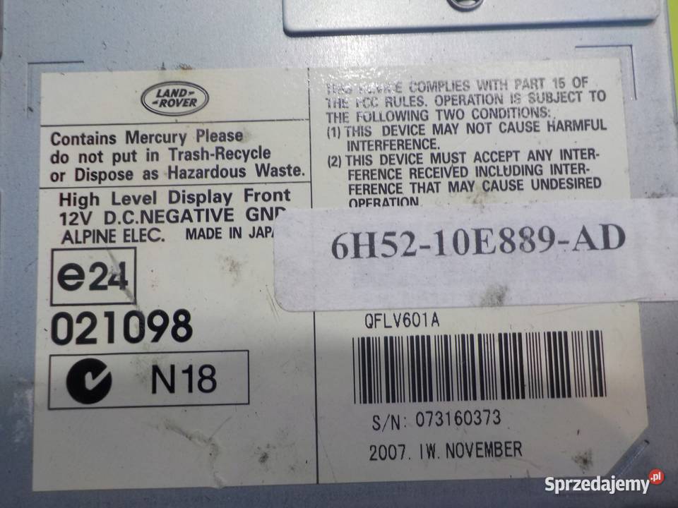 LAND ROVER FREELANDER II 22 TD4 08r wyswietlacz Suków