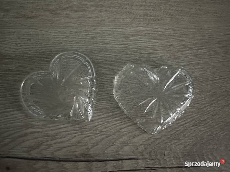 Puzderko serce kryształowe z lat PRLu Łódź