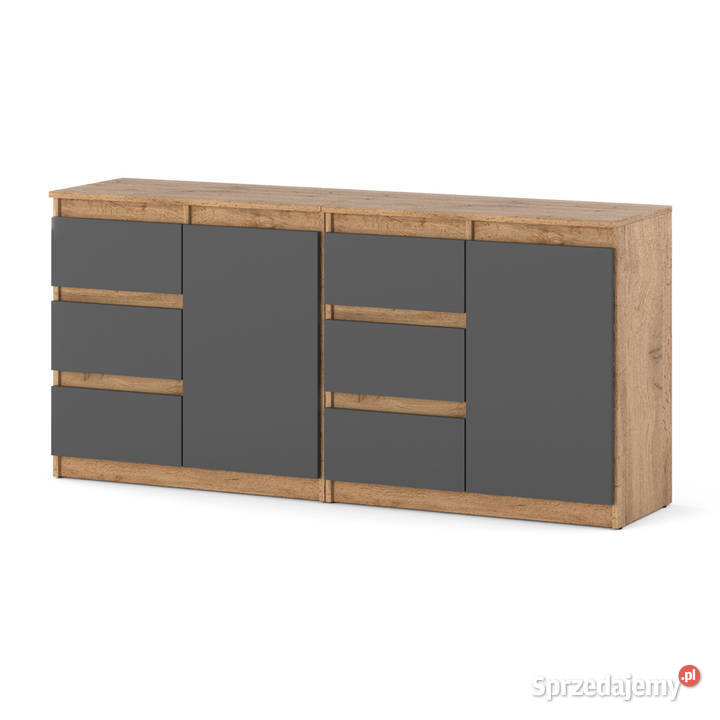 Komoda Nowoczesna 6 Szuflad Duża 160 Szafka Loft 35cm warmińsko-mazurskie Elbląg