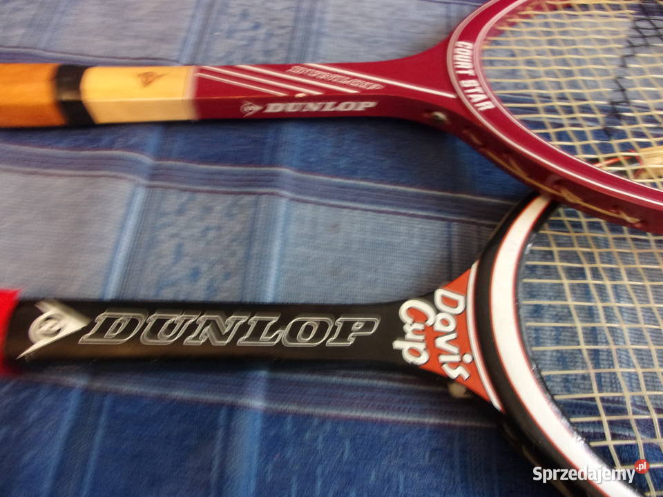 Drewniana rakieta tenisowa DUNLOP 2 modele Super Warszawa