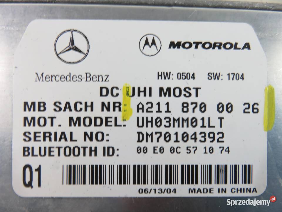 MODUŁ MERCEDES W211 A2118700026 Skrzynki bezpieczników