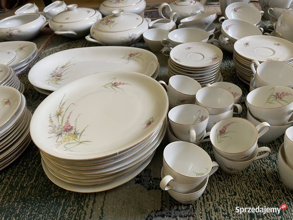 Krister KPM Zestaw obiadowo kawowy pomorskie Gdańsk