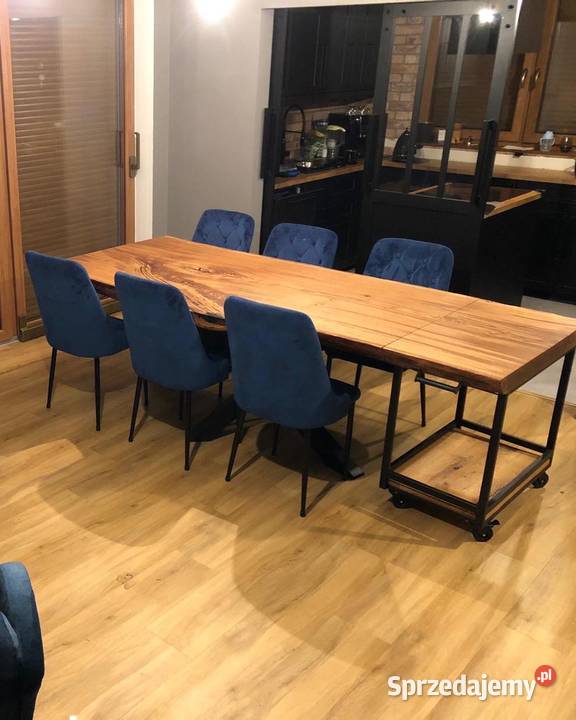 Stół dębowy monolit loft live edge 59 dolnośląskie Wrocław