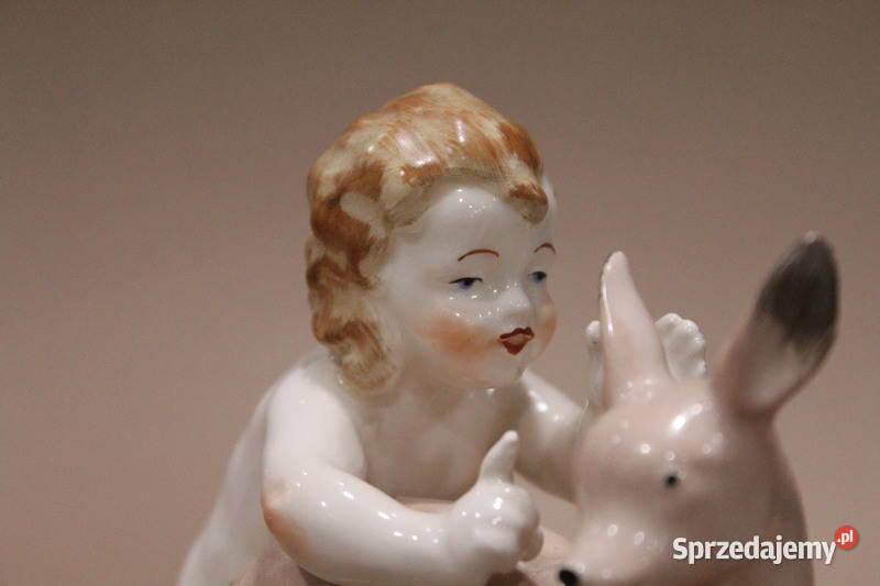 Figurka chłopiec z sarną 1303 FiaF Szczecin