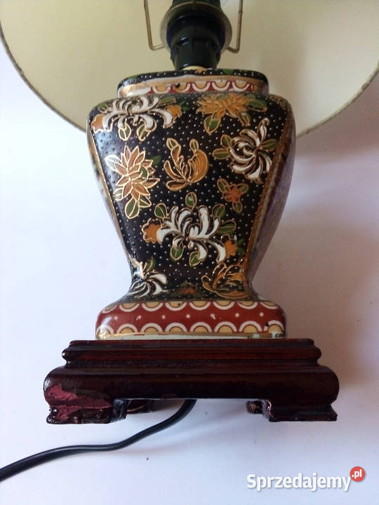 chińska porcelanowa lampa stołowa vintage śląskie Częstochowa sprzedam
