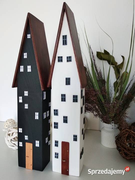Domki czarnobiałe minimalistyczny duet sprzedam