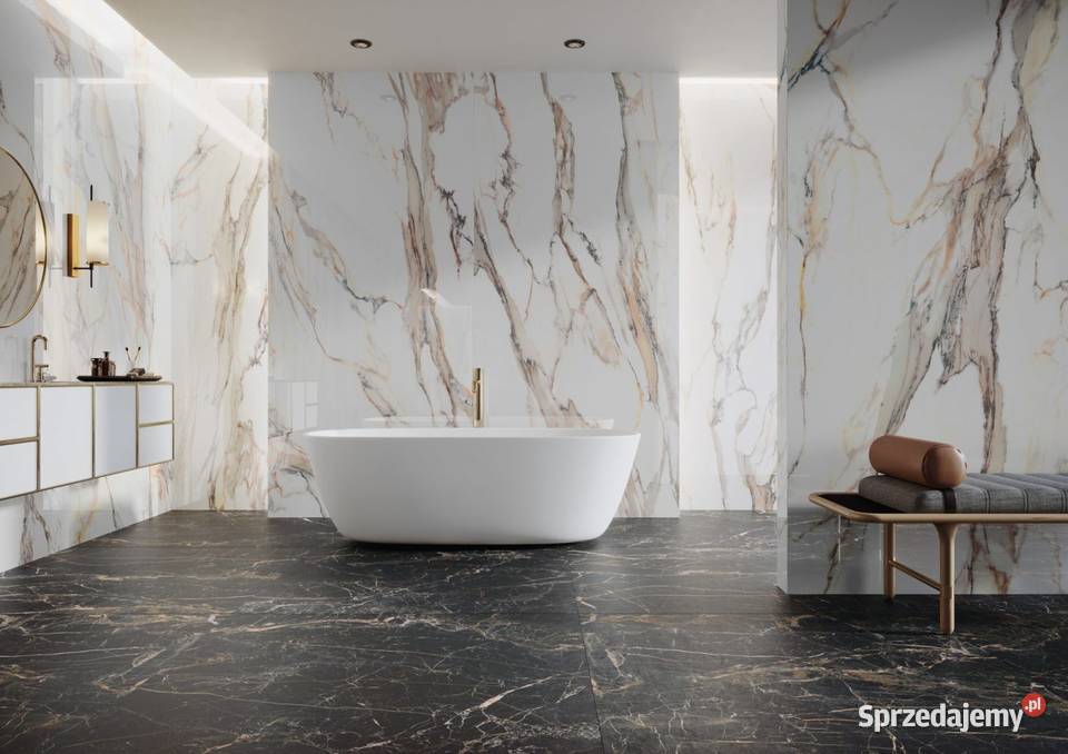 Płytki łazienkowe marmur Calacatta gold 120x60 Ściany i elewacje Radom