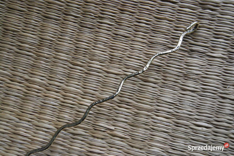 Spinka szpila do włosów ubioru mosiądz Rękodzieło łódzkie Łódź