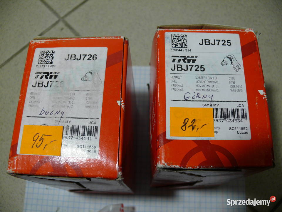 Sworzen wahacza gorny dolny Opel Movano Renault Stary Sącz