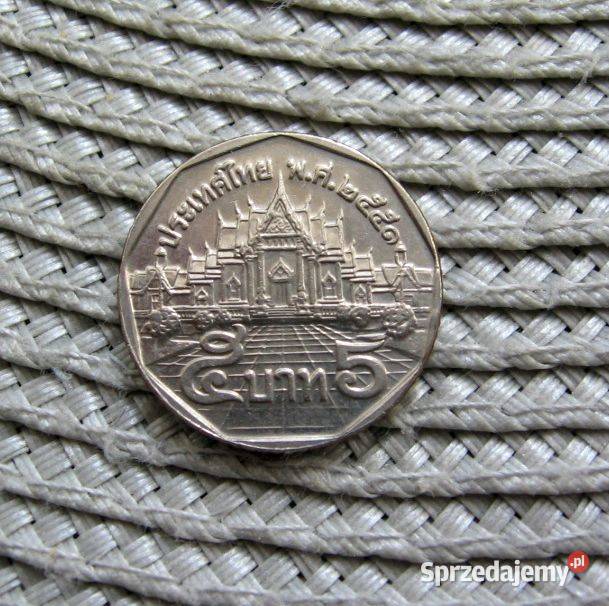 Tajlandia 5 Baht 2008r Stary i Nowy Awers Kalisz