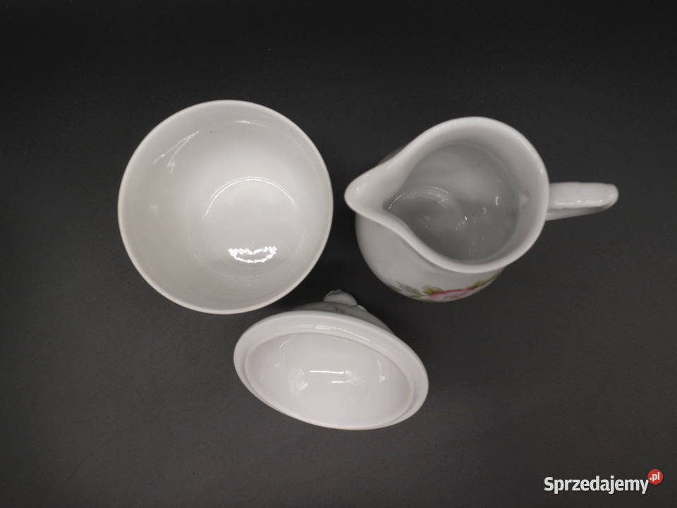Zestaw Porcelanowy Cukiernica i Mlecznik