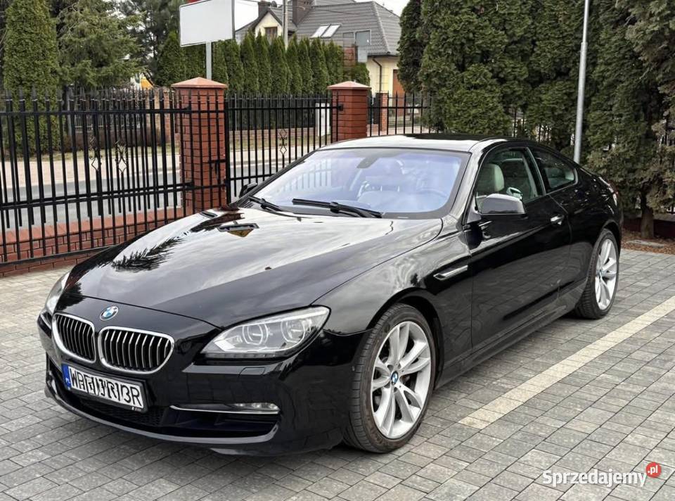 BMW 6 Coup 640d 313 Salon Polska Bezwypadkowy elektrycznie ustawiane fotele Warszawa