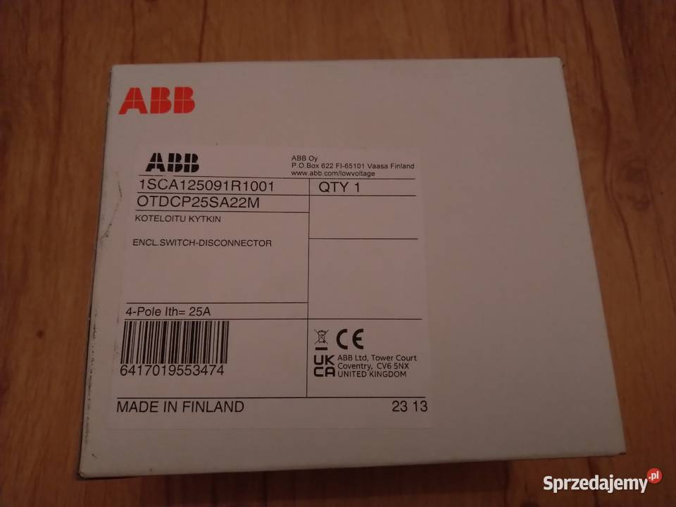 Rozłącznik izolacyjny ABB OTDCP25SA22M pomorskie Chojnice sprzedam