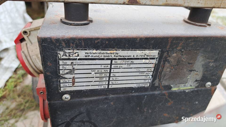 Agregat prądotwórczy AEG 5kVA Robin 400V Agregaty prądotwórcze Cieszyn sprzedam
