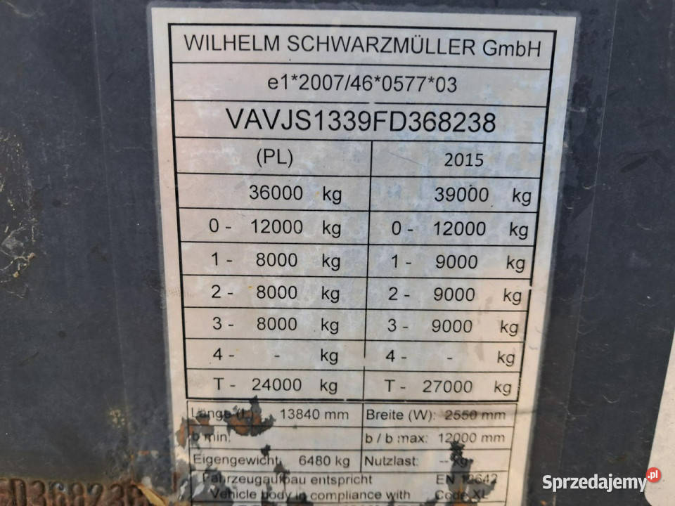 platforma Schwarzmuller jserie Komorniki