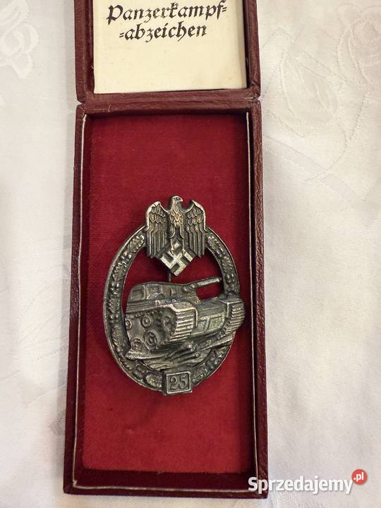 Pancerna Odznaka Szturmowa Panzerkampfabzeichen Antyki małopolskie Kraków