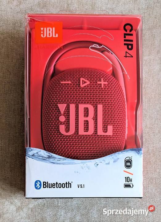 Głośnik mobilny JBL Clip 4 czerwony, bluetooth