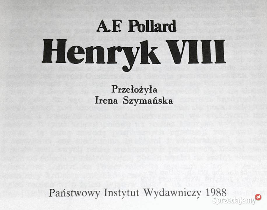 Henryk VIII Albert Frederick Pollard lubelskie Chełm