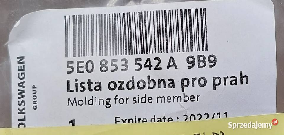 LISTWA PROGOWA PRZEDNIA SKODA FABIA MK3 OCTAVIA Mielęcin