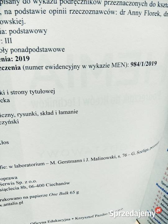 Chemia Pazdro podręczniki szkolne ponadpodstowa Warszawa