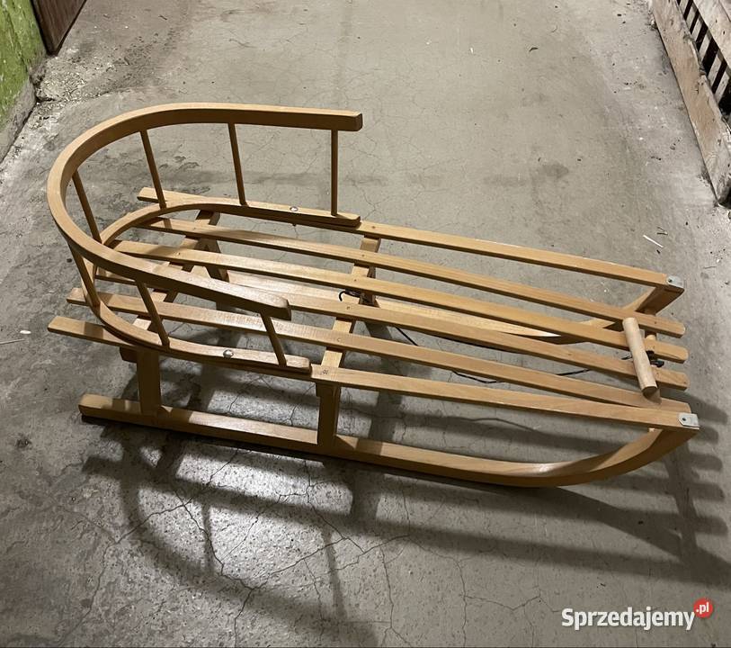 Sanki drewniane z oparciem dziecka klasyczne Toruń