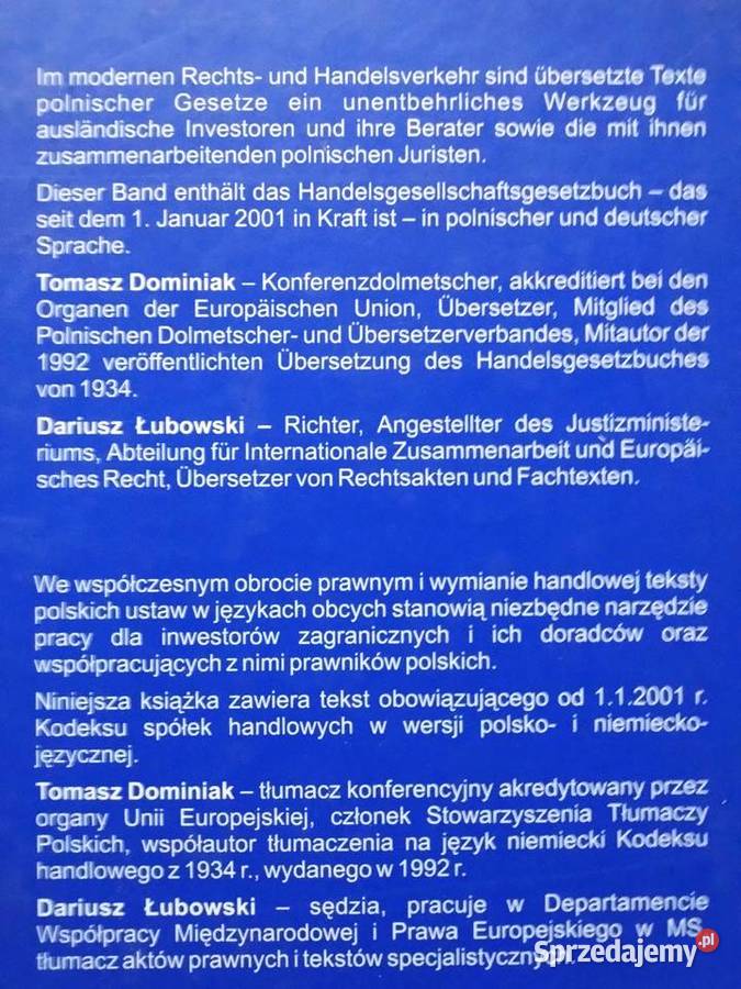 Kodeks Spółek Handlowych Książki naukowe i popularnonaukowe mazowieckie Warszawa