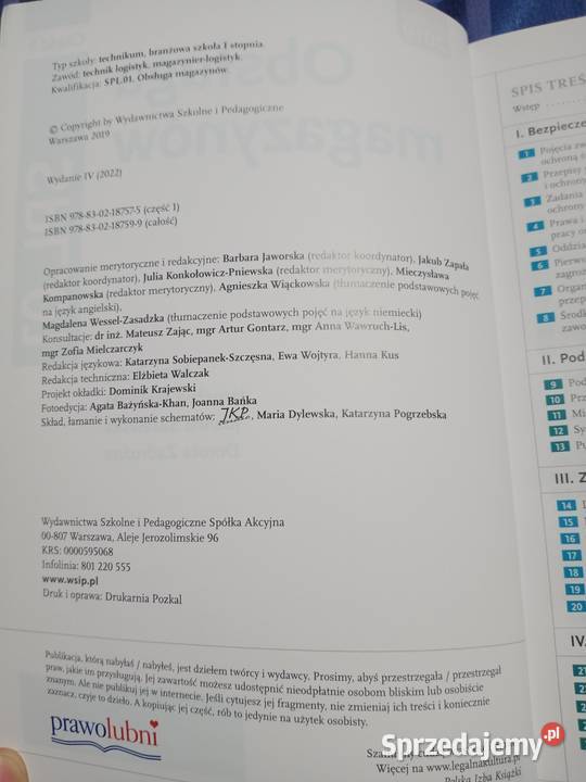 Obsługa magazynów Spl01 część 1 Technik Logistyk Kraków