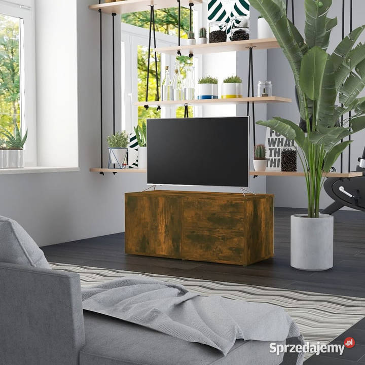 Szafka pod telewizor przydymiony dąb 80x34x36 Warszawa
