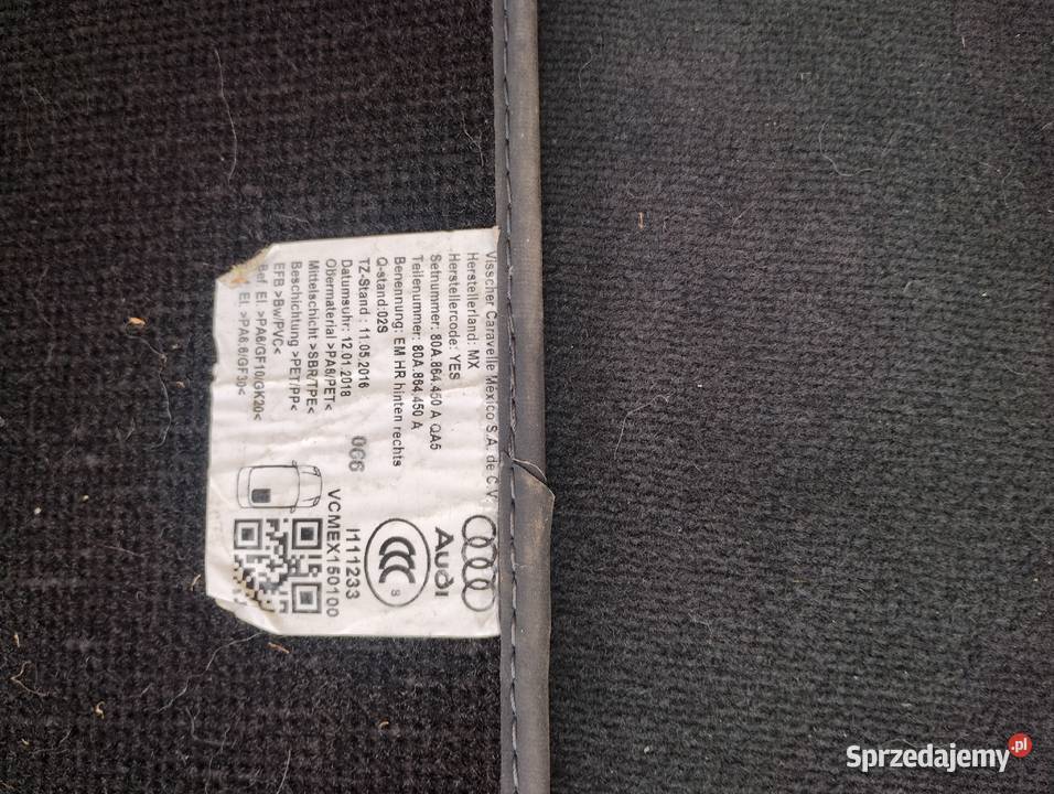 Dywaniki welurowe do audi Q5 łódzkie Zgierz