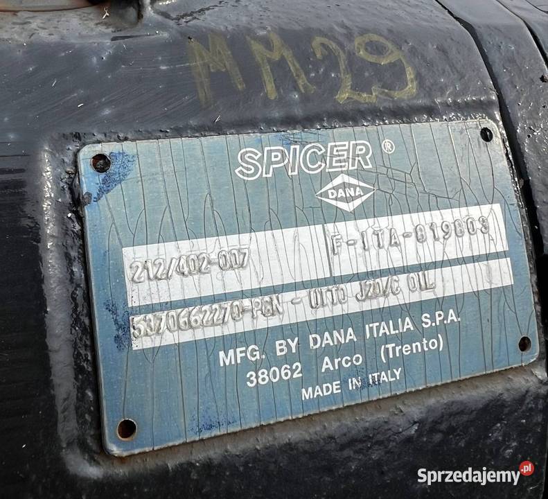 Dana Spicer 212402 Yanmar 5370662270 Most tylny Poznań