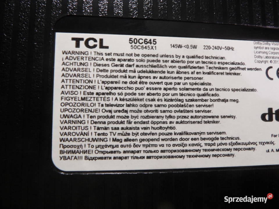 plyta glowna telewizora TCL 50C645 130 Kielce