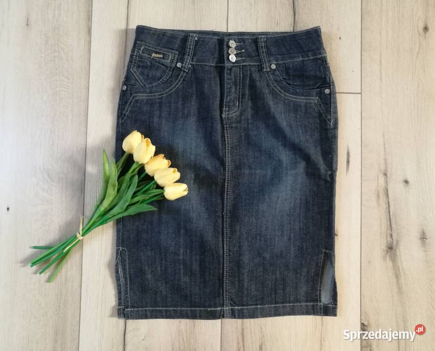 Spódnica olówkowa z ciemnego denimu Rozmiar 38(M) podkarpackie