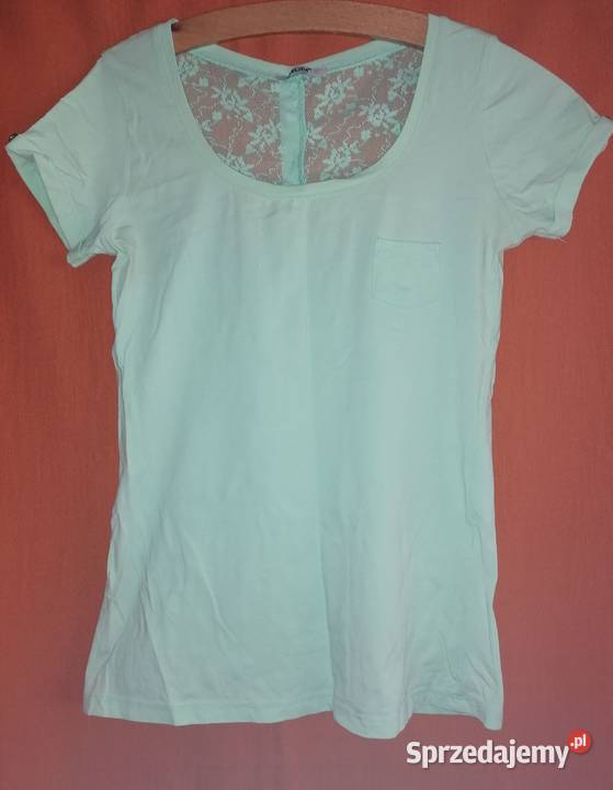 Bluzka z krótkim rękawempistacjowa z siateczką z Łódź