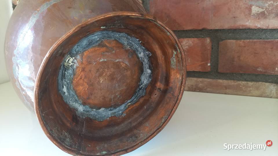 Pojemnik miedziany Osłonka na doniczkę Doniczka Gawroniec