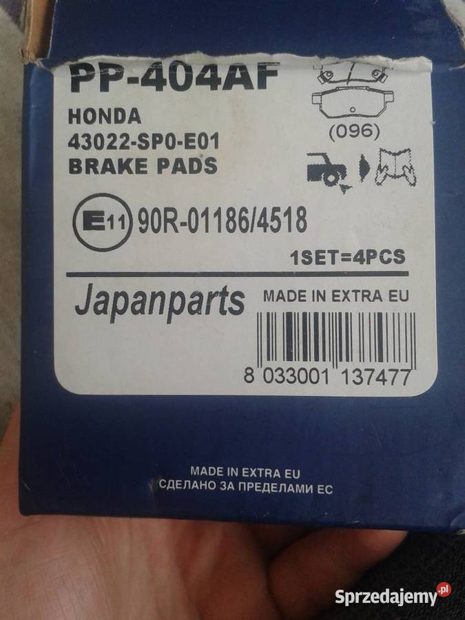 Klocki hamulcowe do hondy nowe 30zl