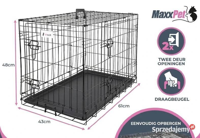 klatka dla psa MaxxPet z kratą 61/43/48